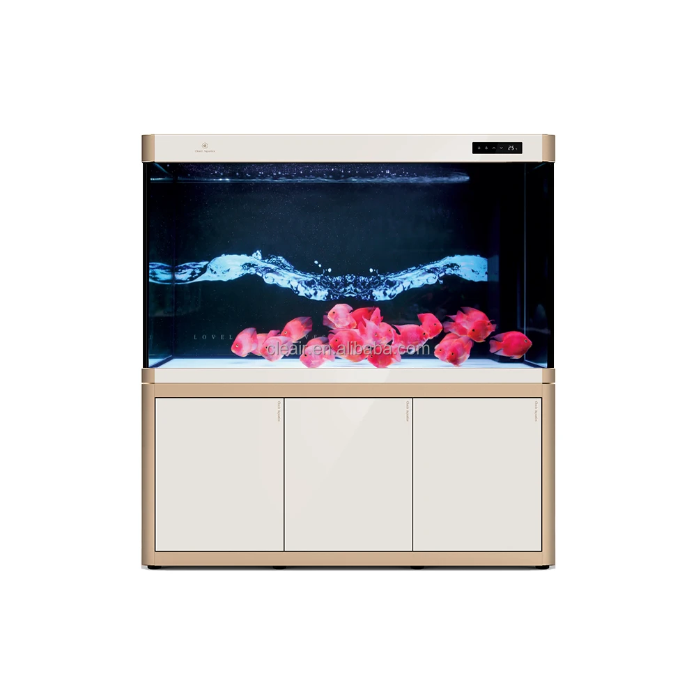 Cleair Aquatics Aquarium fiberglass fish tank with OLED computer board LED lighting aquarium