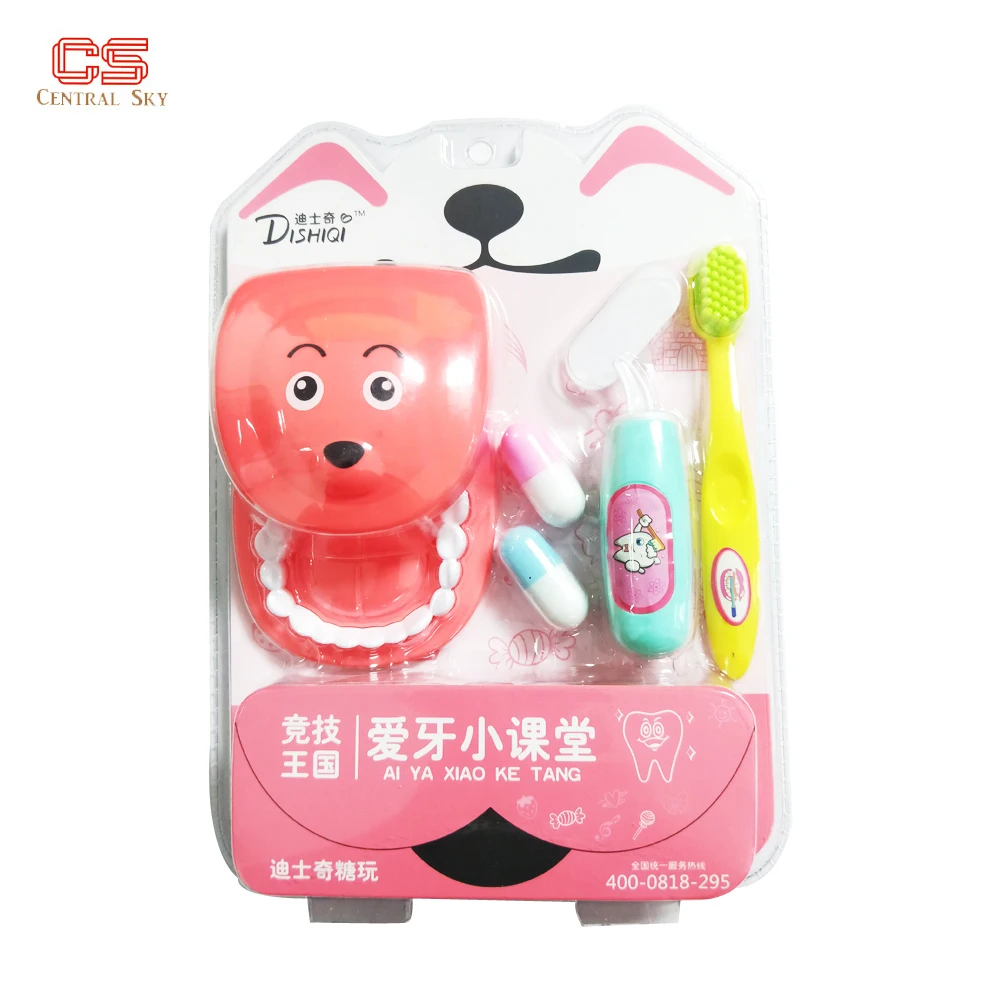 New Design Dentist doctor set toy with 1g fruity popping candy high quality plastic toys candy