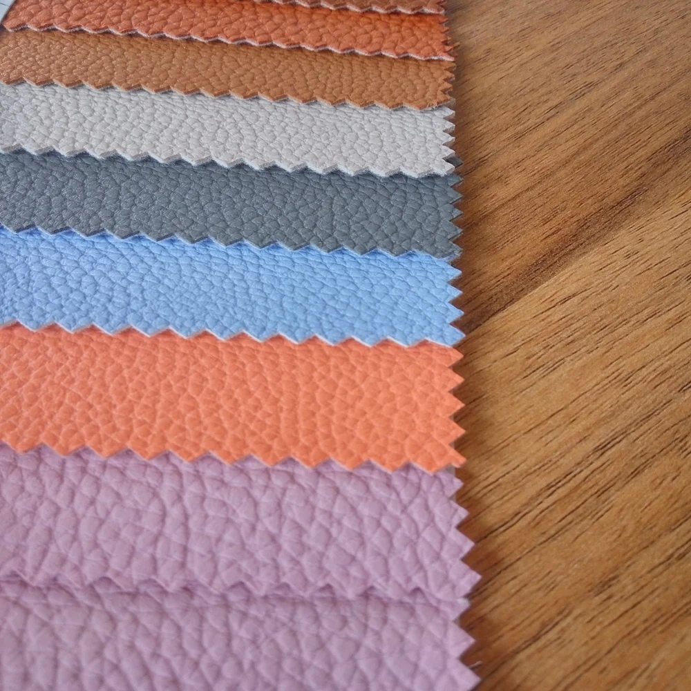 Customized colorful soft pvc artificial leather coated