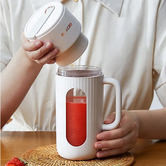 Multi-purpose 4 in 1 White Electric Juicer Cup Fresh Fruit Juice Blender USB Rechargeable Portable Blender Cup