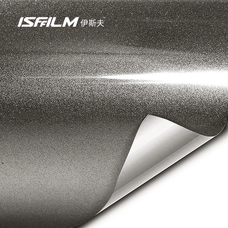 ISF 10 Year  Warranty  tpu ppf blue color change auto folie protection metallic grey chrome body sticker gloss car wrapping film