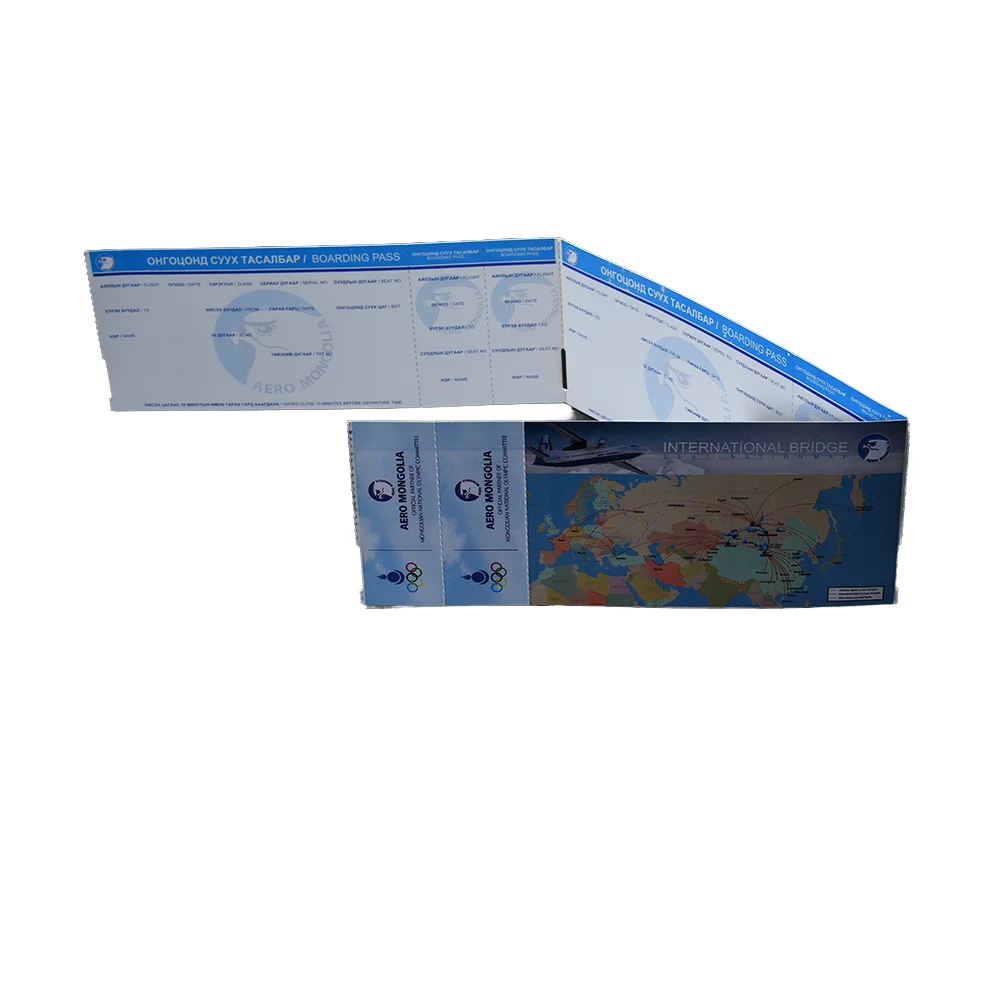 Wholesale Reusable Top Well Printed Airline Boarding Pass Paper & Paperboards Product