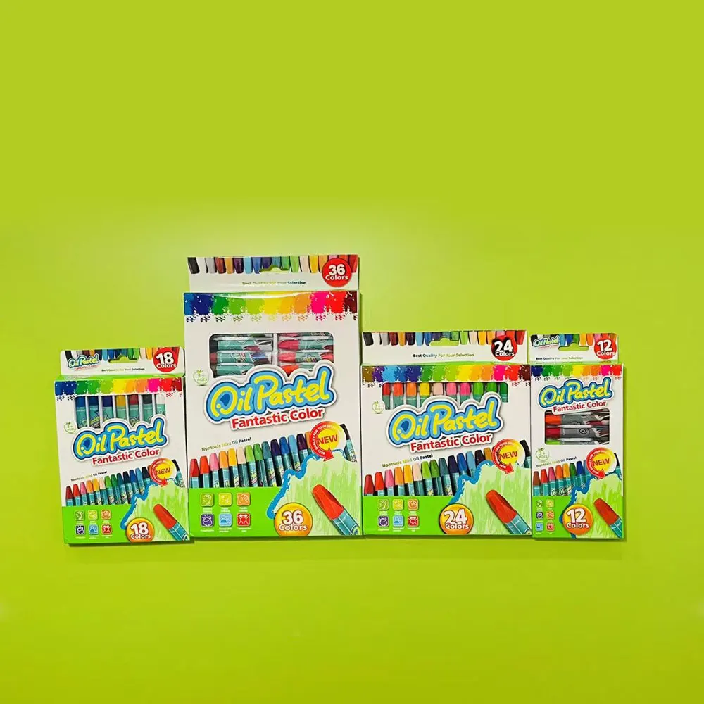 GF New Design School 12/18/24/36 Colours Non Toxic Mini Caryon Oil Pastels Set DIY Kids Art Painting Drawing Oil Pastels