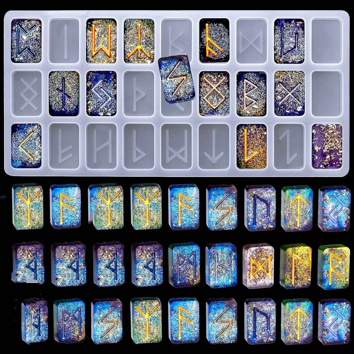 Силиконовая форма из рунического камня