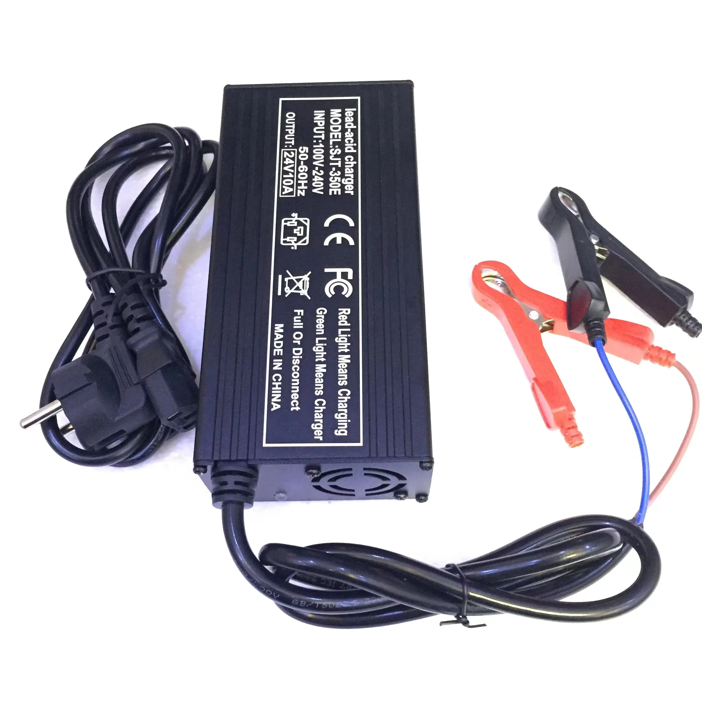 Manufacture 24V10A Fast Charge Electric lead acid Vehicle Battery Charger with alligator clip