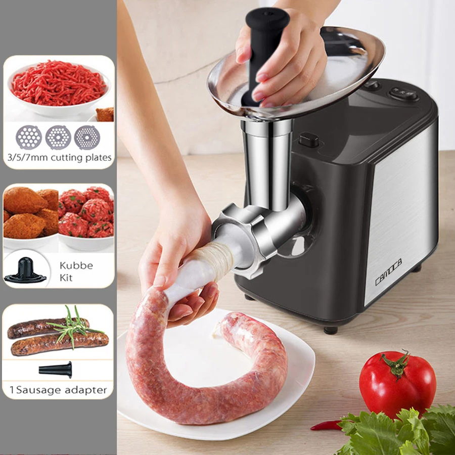 Novel Kitchen Product Electric Household Domestic Meat Grinder Mincer Kitchen Meat Mincer Save Time Stainless Steel Housing