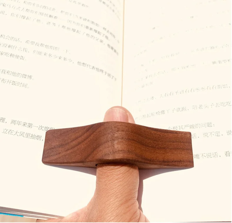 Заводская розетка деревянная твердая Закладка книжная полка для чтения с большим пальцем