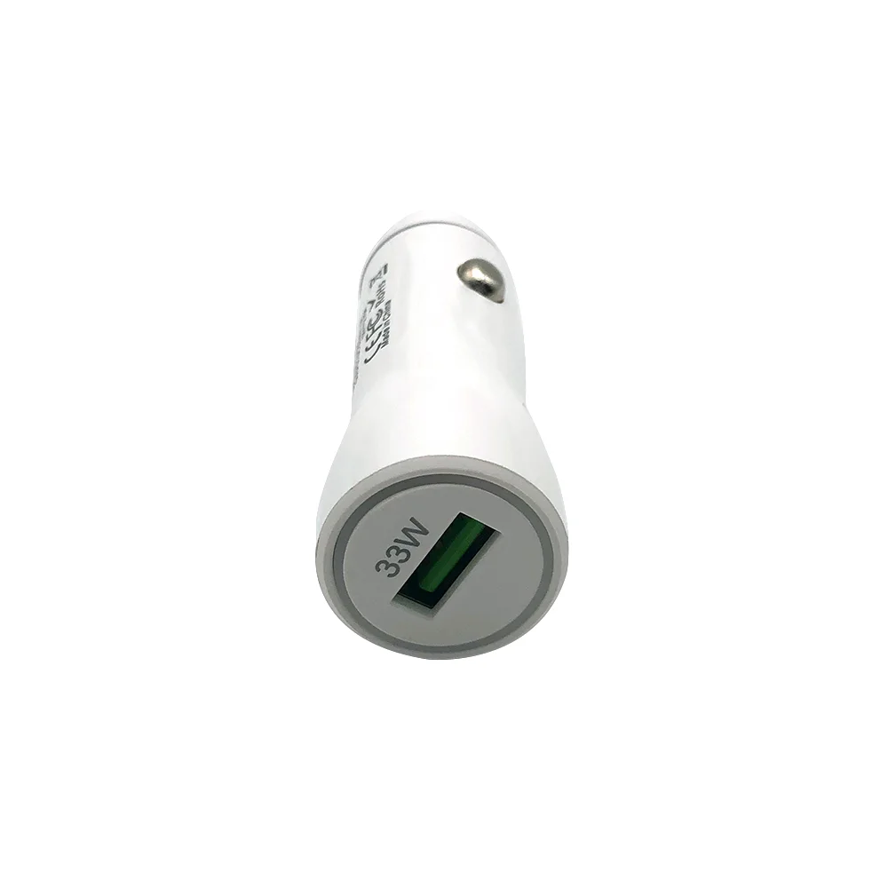 With LED Lamp One Port USB Smart Out Put 33 W Fast Car Charger For Mobile Phone