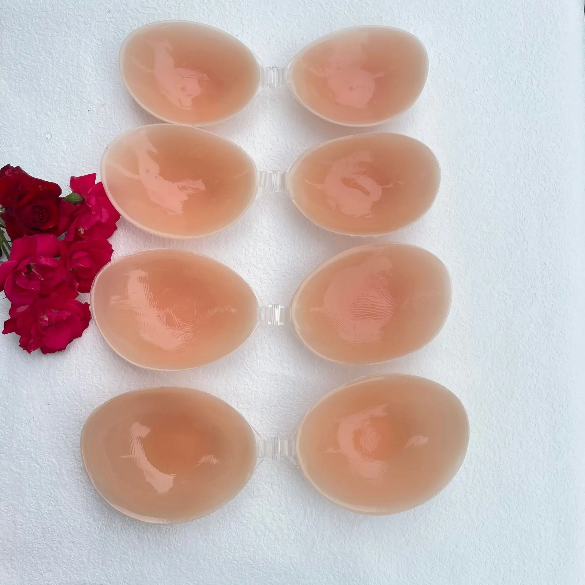 Chest stickers cross-border in stock wholesale silicone breast gathered bra non-slip thick wedding u