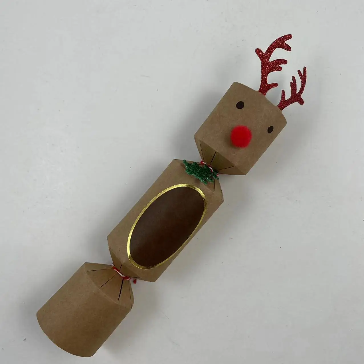 Unique cute hand-made paper crafts with confetti inside for Christmas