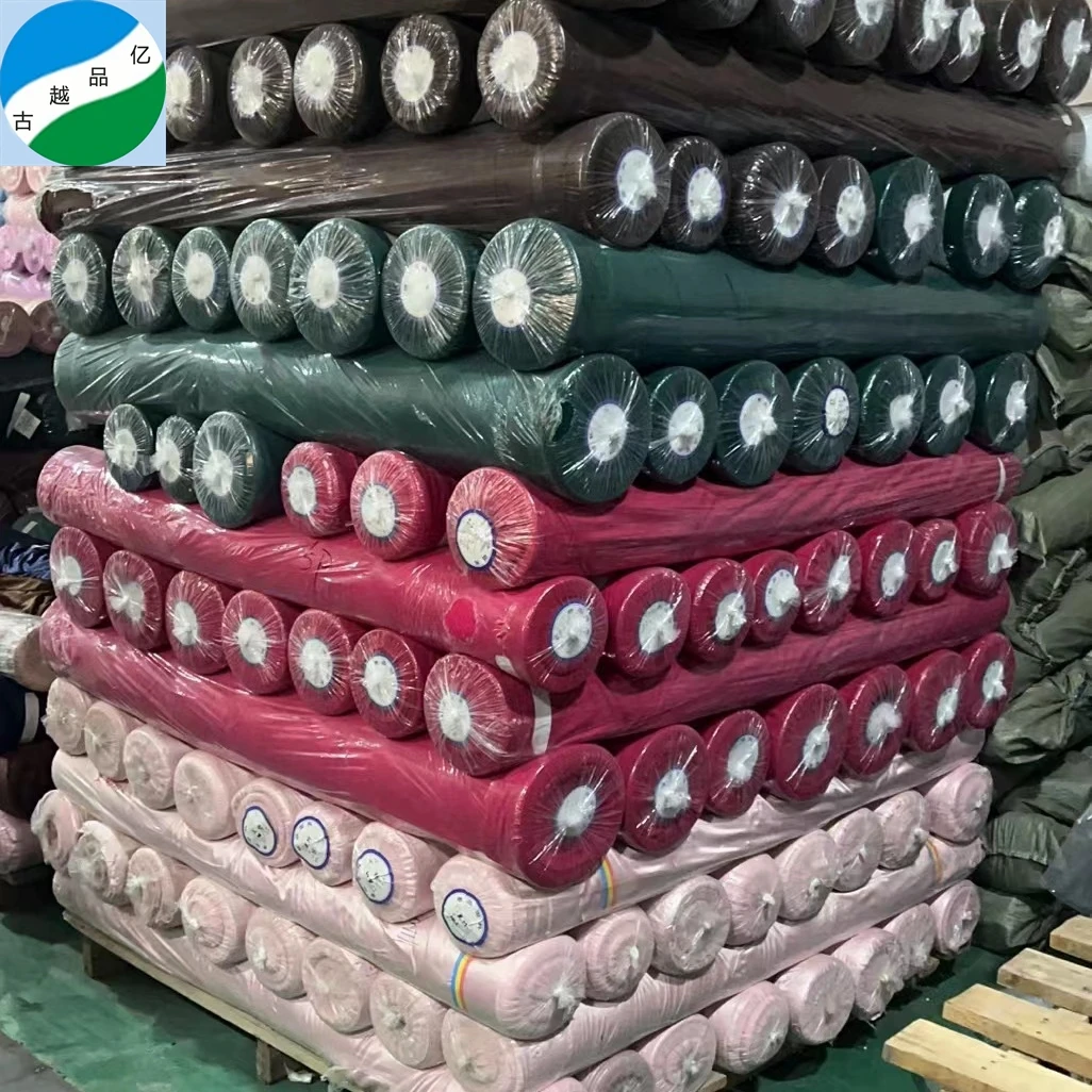 fabrics for clothing ready goods stock fabric very hot selling big quantity cheap polyester spandex satin dyed stock lot fabric