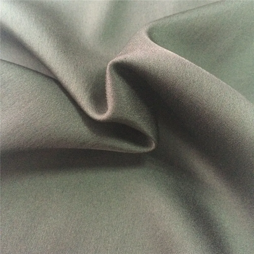 Fashion Shiny Viscose Woven Fabric Acetate/Viscose /Spandex Stretch Georgette Satin Fabric For Dress
