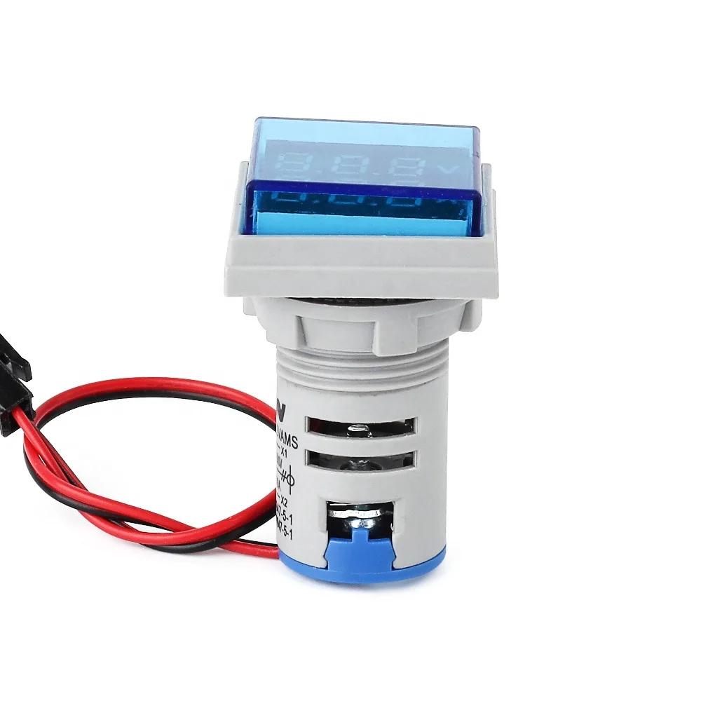 NIN blue square led digital ac volt ammeter