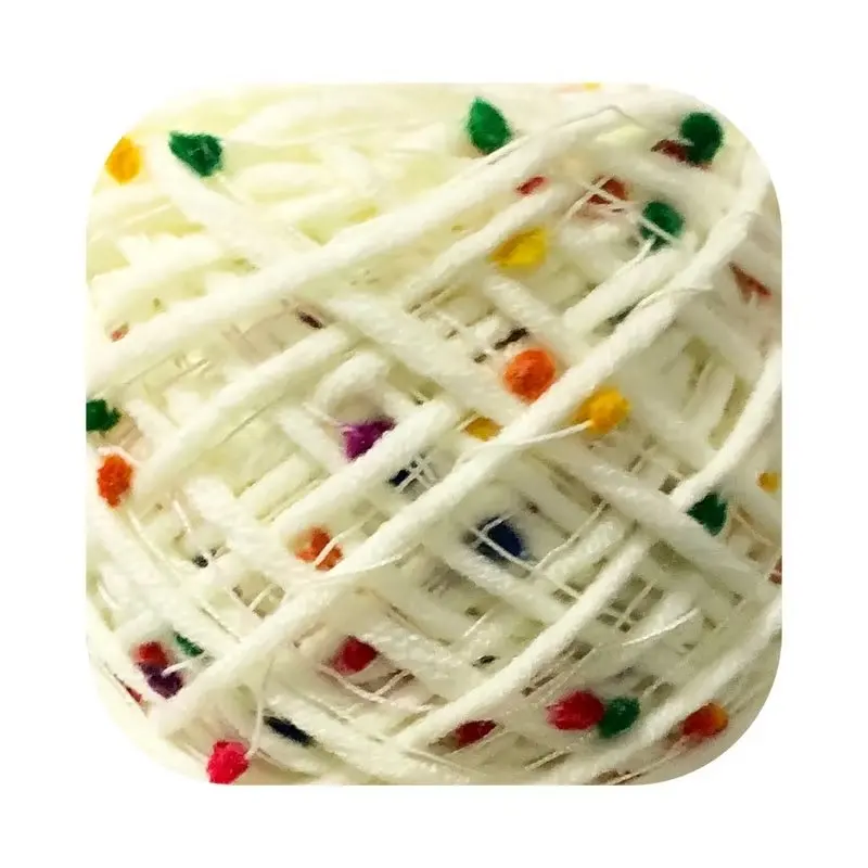 Rainbow bean yarn handmade diy scarf material bag thick soft lover cotton yarn