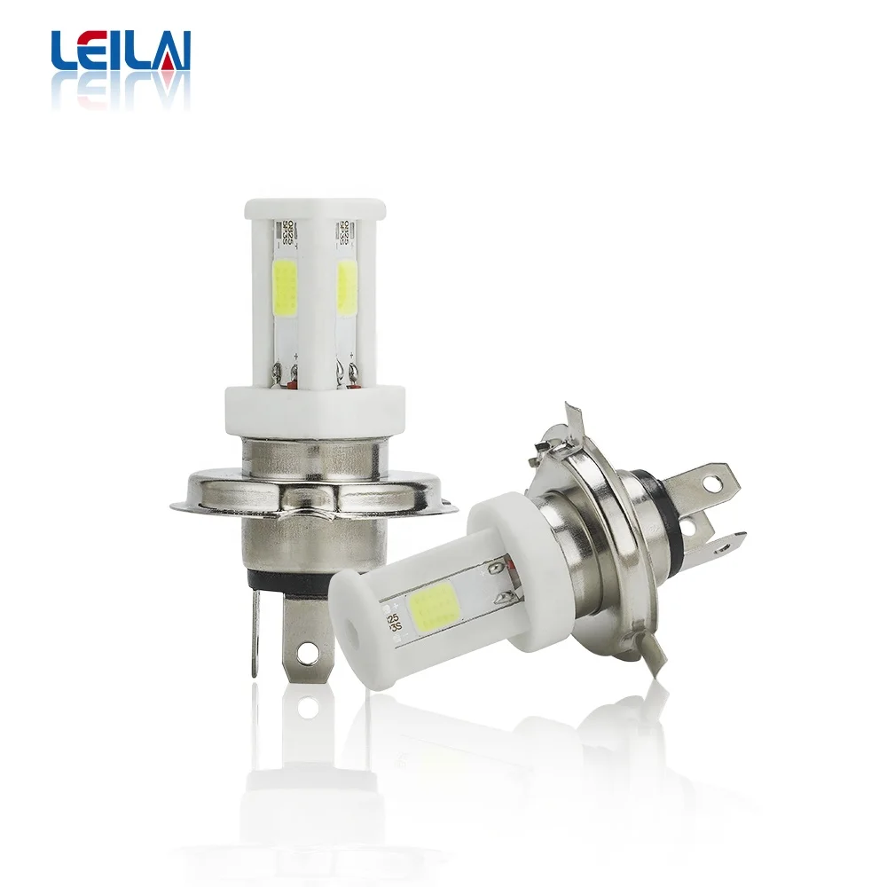 P15D Led Motorcycle Scooter Light Bulb White Motorbike H4 Led Headlight Motorcycle BA20D Moped Light Bulb
