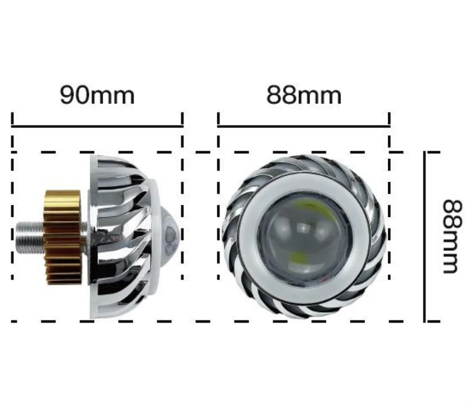 Factory Price Motorcycle Round Angle Eye Led Headlight Projector led headlight bulb motorcycle fog lights led