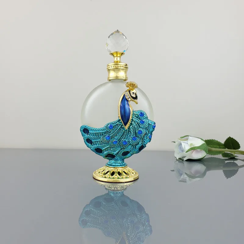 30ml Great Peacock Dubai Serums bottle Middle East Essential oil perfume glass