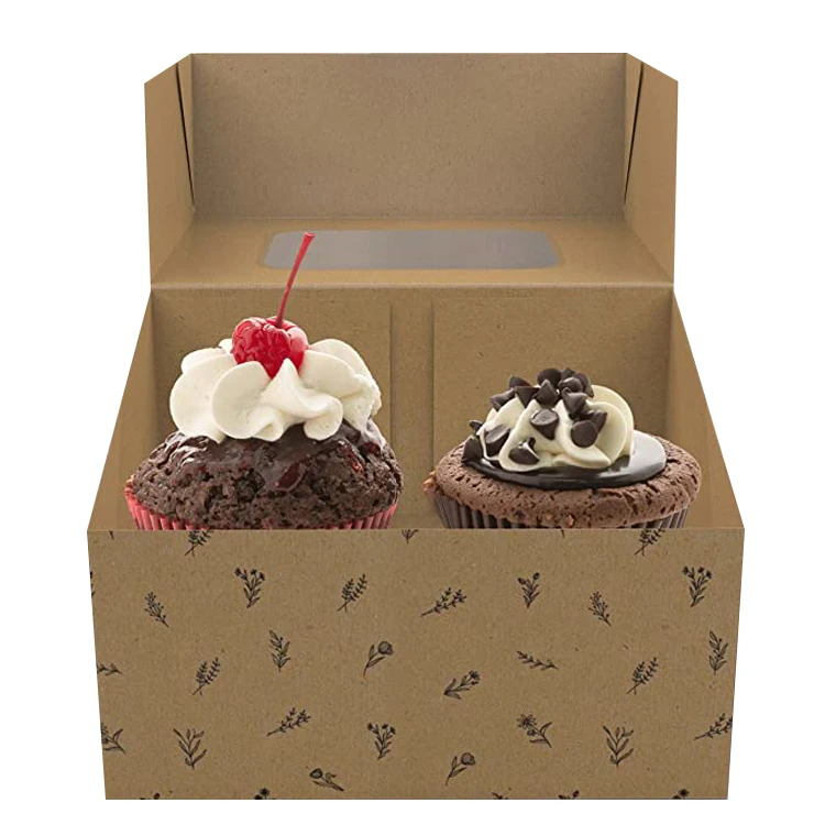 Wholesale Folding Recyclable Cheap White Packaging Kraft Paper Custom Logo High Quality Cake Paper Box With Window