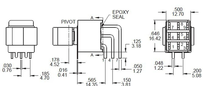 Вкл/Выкл переключатель 4 PIN 2 позиции 16A 250V кулисный водонепроницаемый 25 5x30 9 мм 6A 250VAC ВКЛ/ВЫКЛ