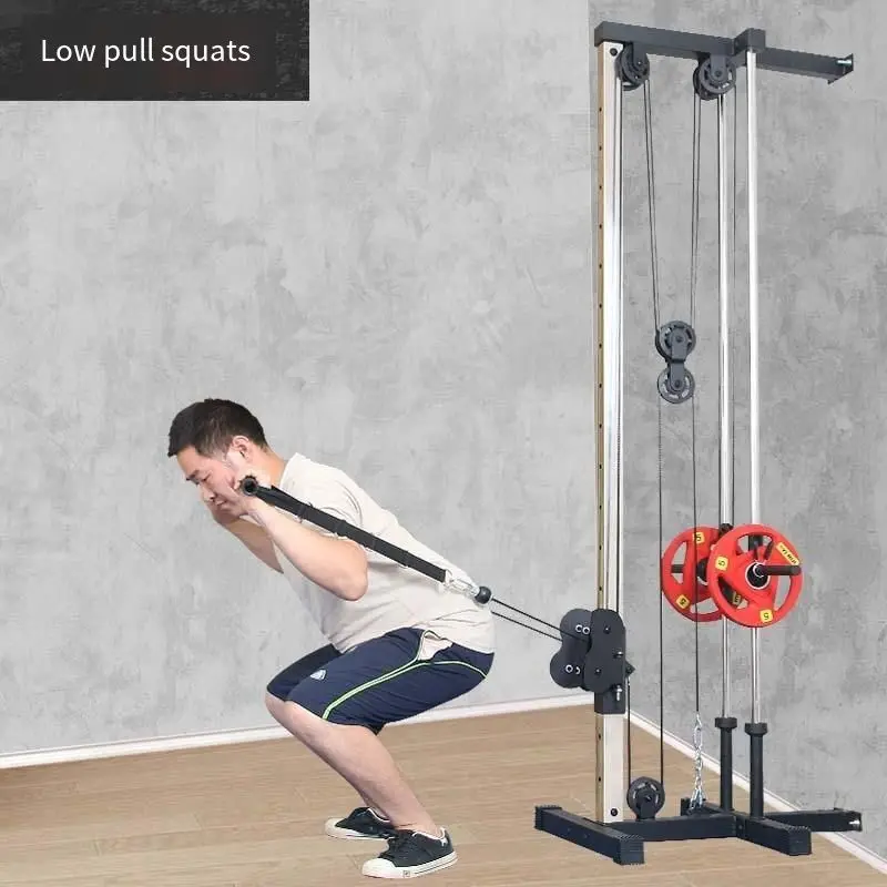 Fitness Wall-Mount Cable Station | Adjustable Dual Pulley System for Pull-Down Exercises