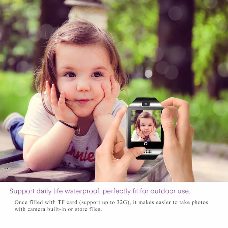 New Q18 sport watch smart TF Card Phone GSM Camera health watch smart for Android wearable devices phone smart watch