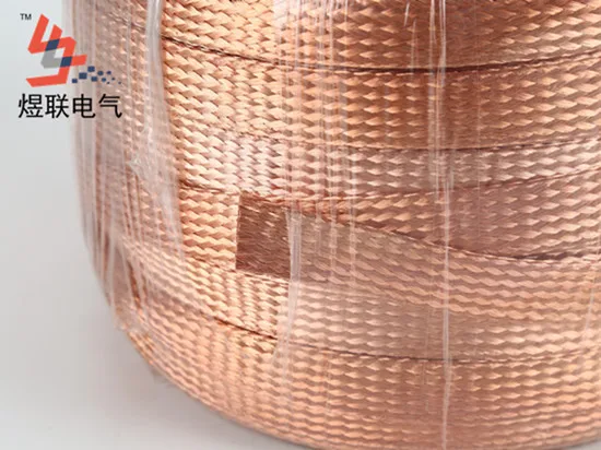 T2 copper 99.9% flexible braids grounding shunt braided wire connector