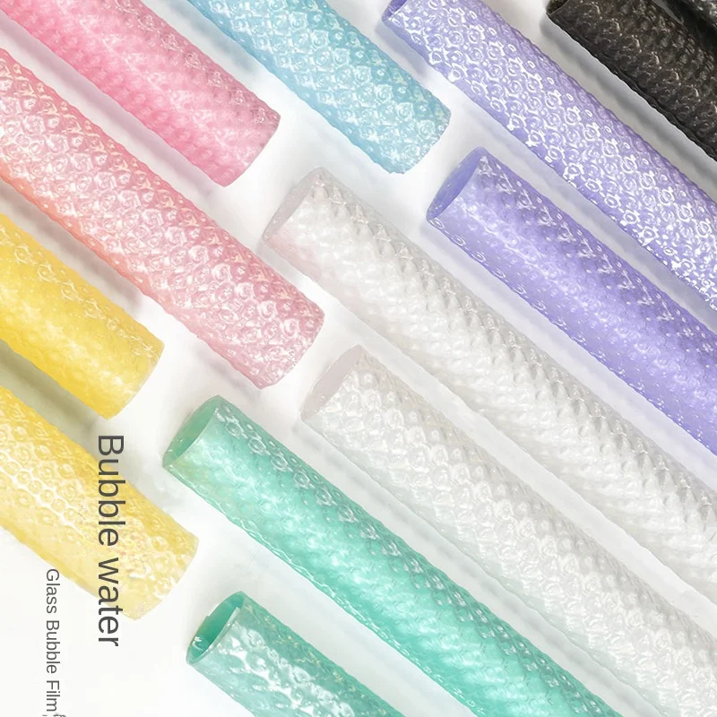 High-Level 12 Silk Cellophane Bubble Water Flower Shop Wrapping Paper Three-Dimensional Embossed Bubble Film Made Pulp Wrapping