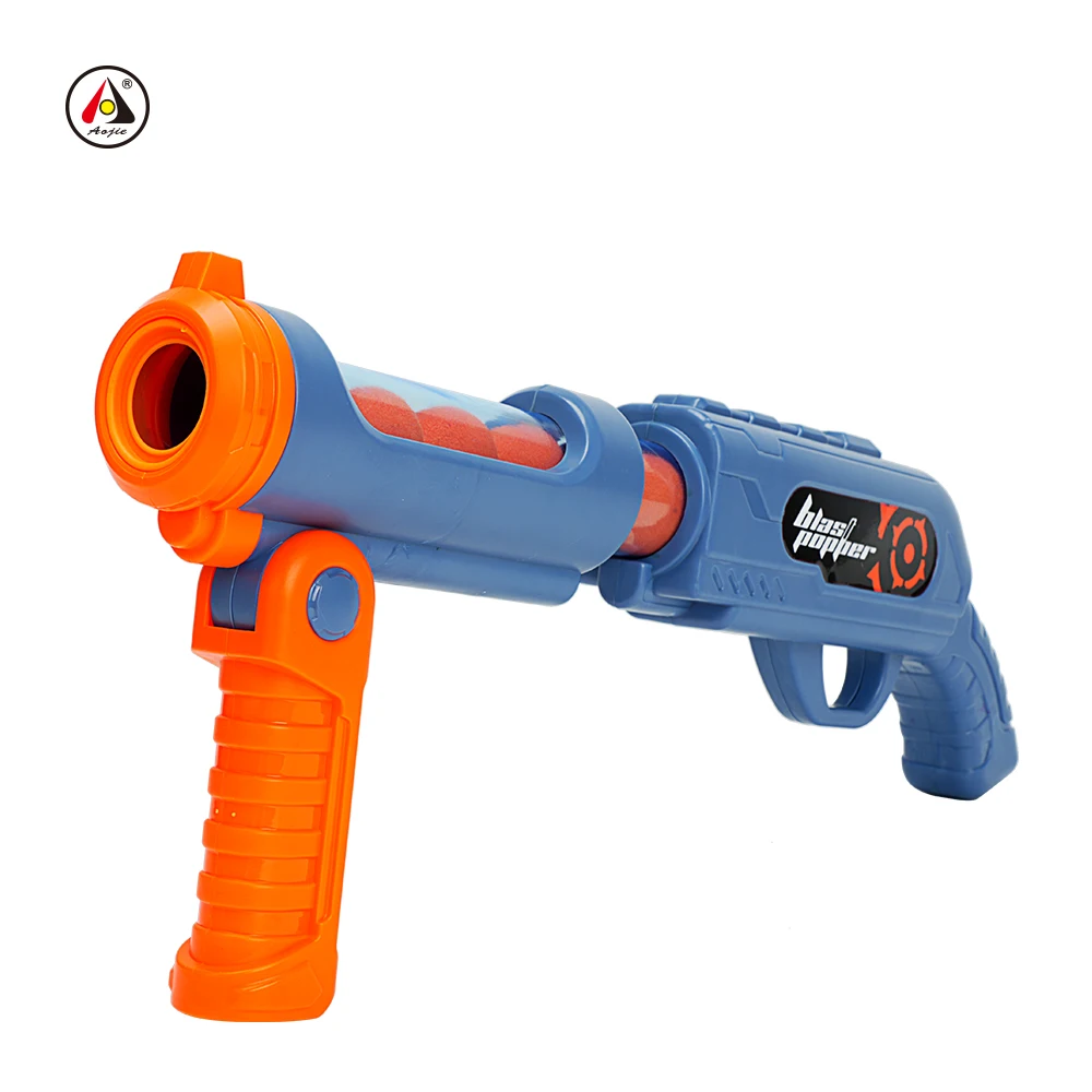 Shooting Game Toy Foam Ball Air Pump Popper Guns Toy Kids Gun Toy Indoor Outdoor Yard Games With 12 Foam Bullets For 6+