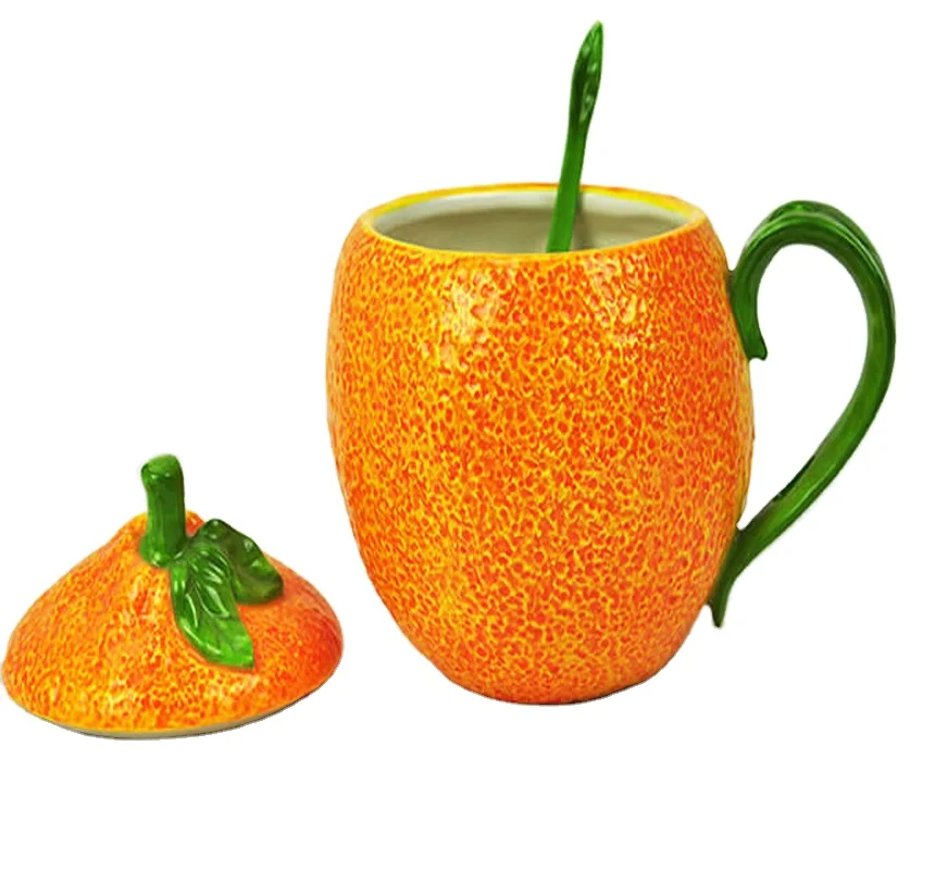 wholesale handmade cute 3d ceramic mugs 2021 fruit strawberry  mugs sublimation ceramic milk cup coffee cups