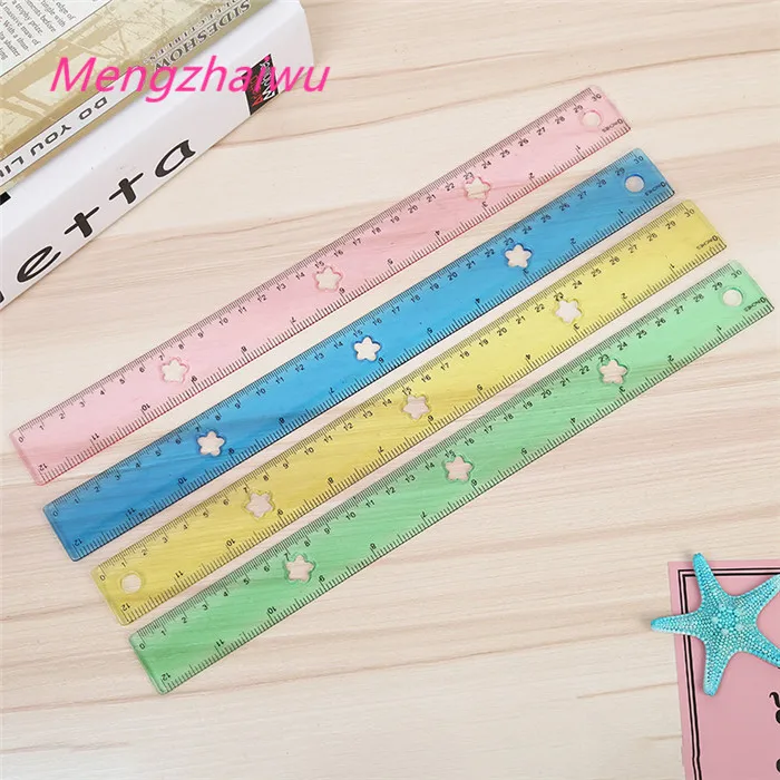 Thailand kawaii school supplies eco friendly stationery candy color Acrylic custom fashion design rulers promotion level ruler