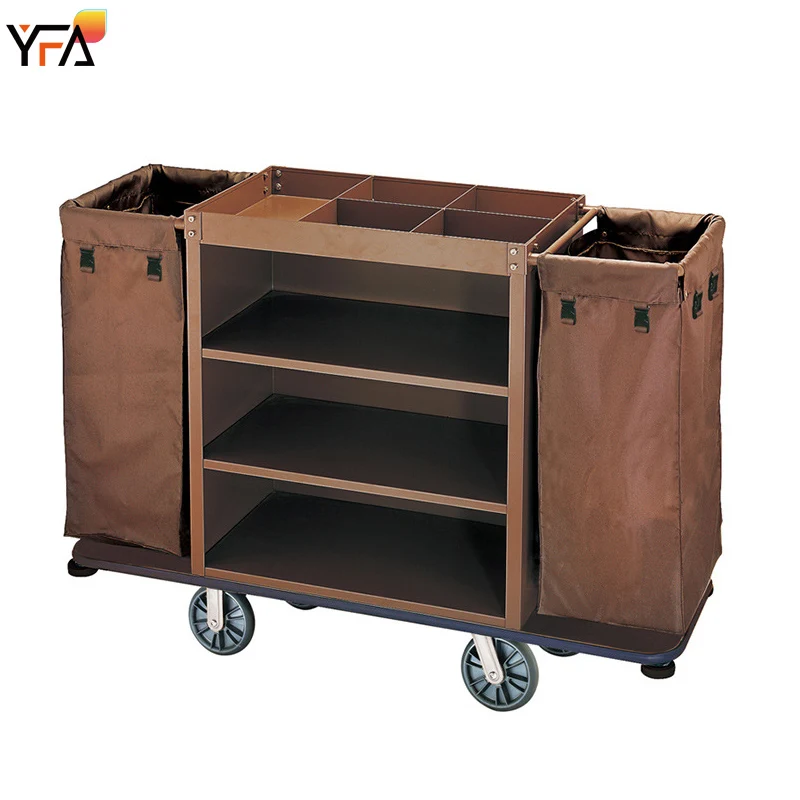 Hotel Cleaning Equipment Housekeeping Trolley Cart Janitorial Supplies Heavy Duty Cleaning Service Cart