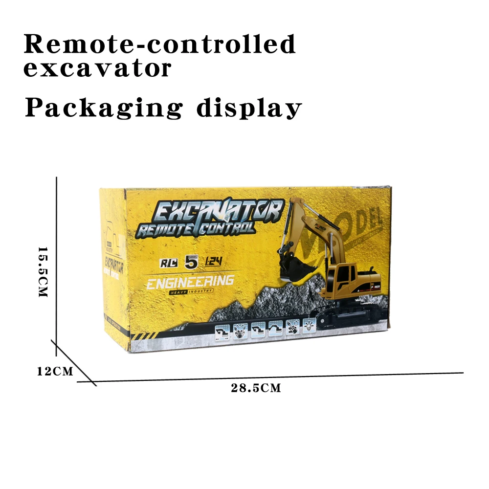 Custom Plastic Engineer Truck Car 5 Channel construction car Remote Control excavator truck Boy outdoor beach toy