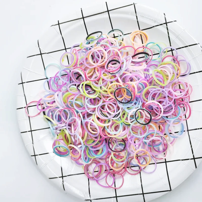 Hot sale environmentally friendly rubber bands colored girls knitting toys