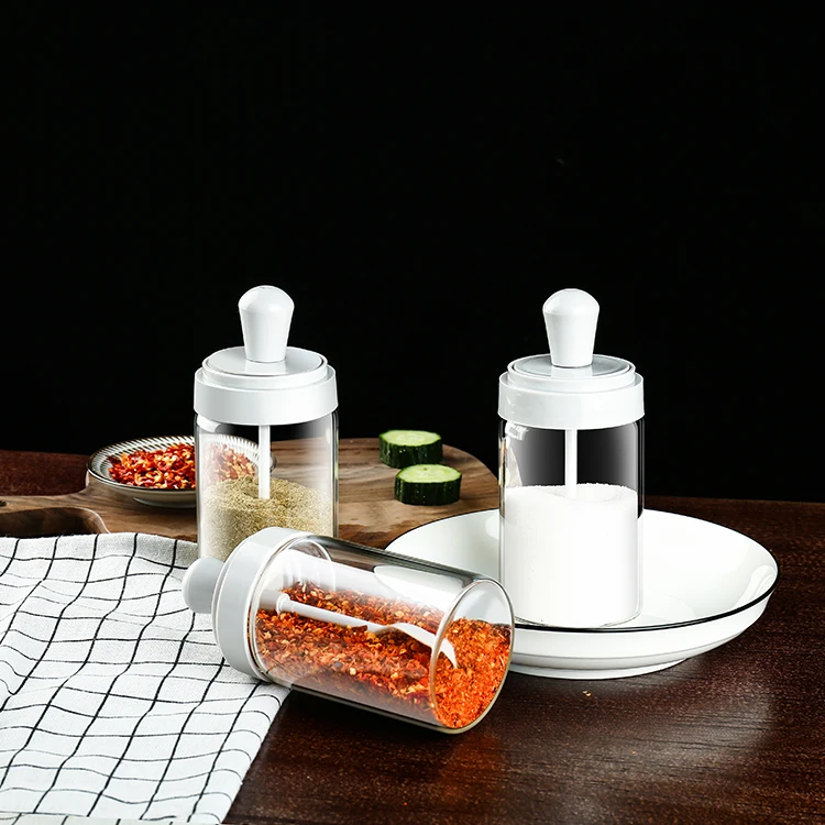 cheap Kitchen Glass Seasoning Spice Jar Glass Bottle Jar Box