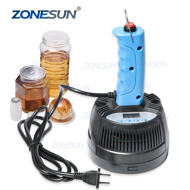 ZONESUN 900A ручной электромагнитный индукционный герметик для меда пластика стеклянных бутылок крышек оловянной алюминиевой фольги герметизирующая