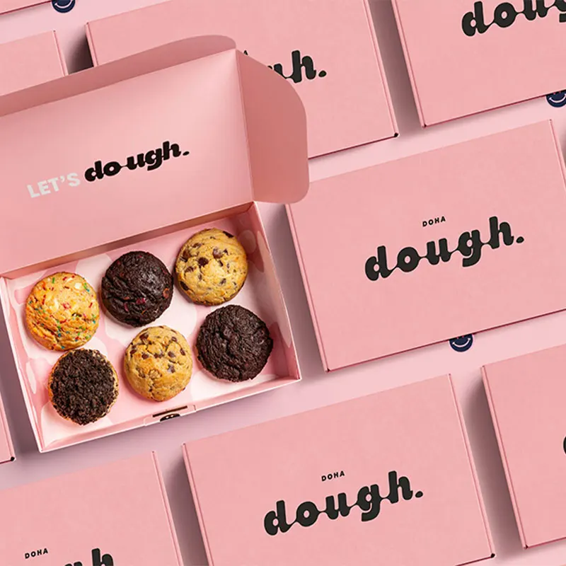 Custom Eco Friendly Fast Pastry Snack Bakery chocolate Cake Bread Mochi Donut Sushi  Cookie Boxes takeaway food design packaging