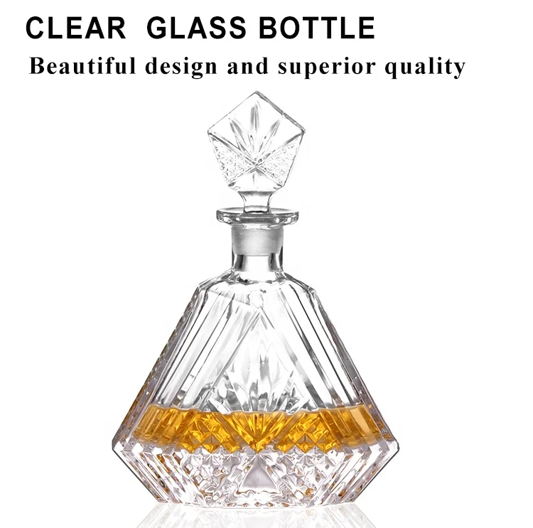 N9 треугольная форма резьба в Дублине дизайн хрустальный стеклянный графин для виски винная бутылка