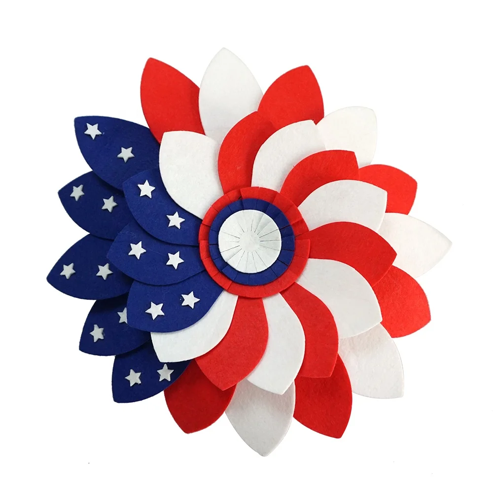 Home decoration round flower shaped back cushion felt pillows for living room