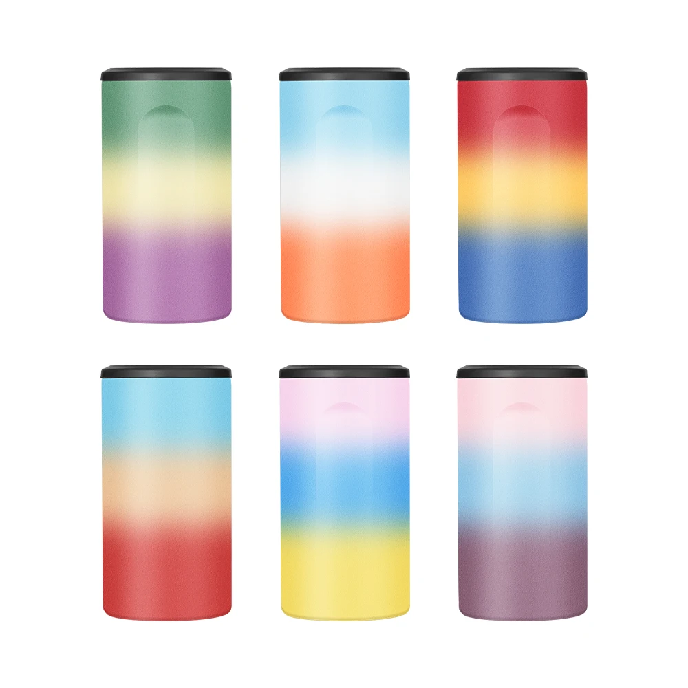  450ML Factory direct sale Wholesale Beer Can Cooler The new design non tipping can cooler 15 oz with handle
