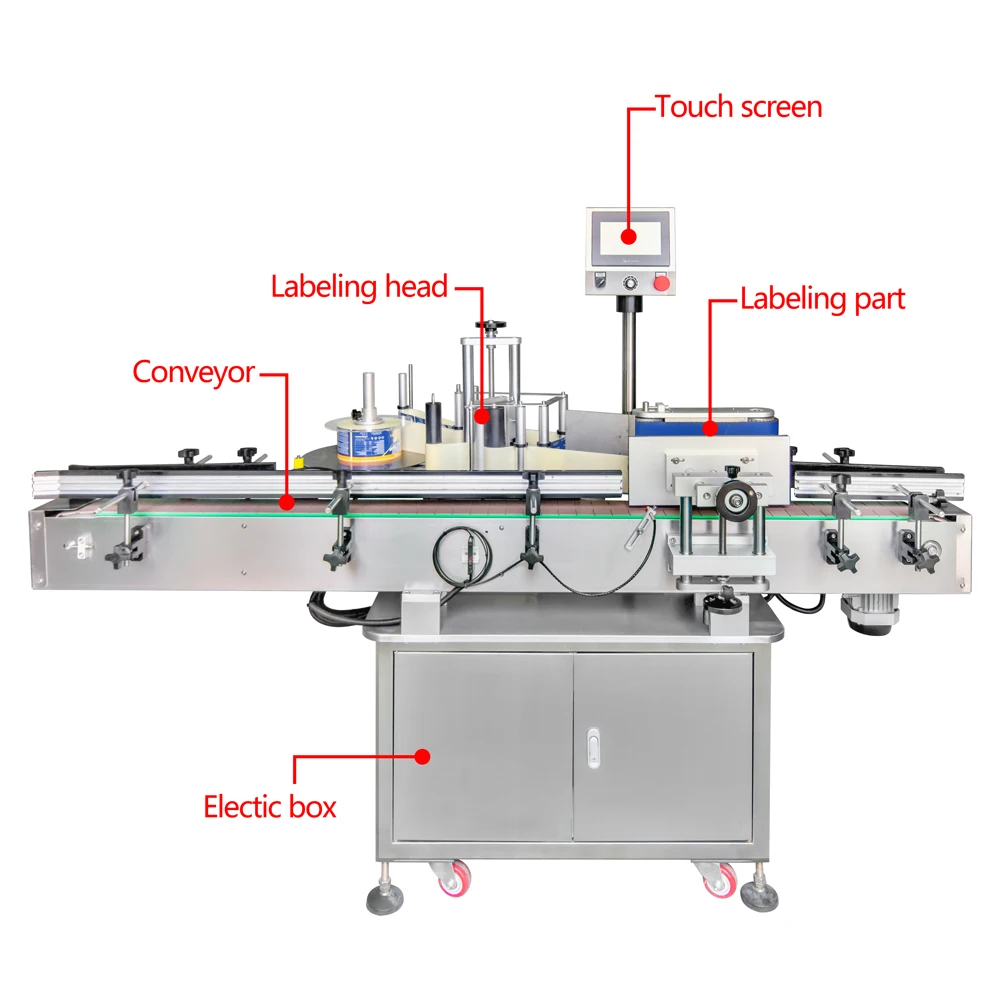 YM510 Automatic Top quality PET round labeling machine mini plastic bottle  label applicator