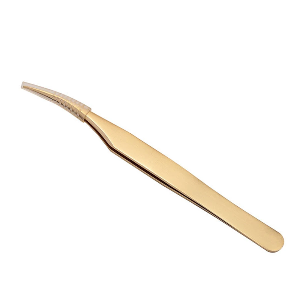 2 Pcs/set Professional High Stainless Steel Eyelash Extension Tweezers Low Elasticity Strong Durable Applicator Lash Extensions