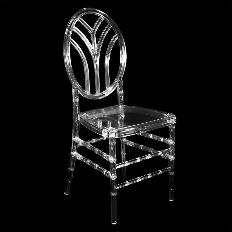 
Ultraviolet-proof stacking transparent acrylic wedding resin chiavari chair for wholesale 