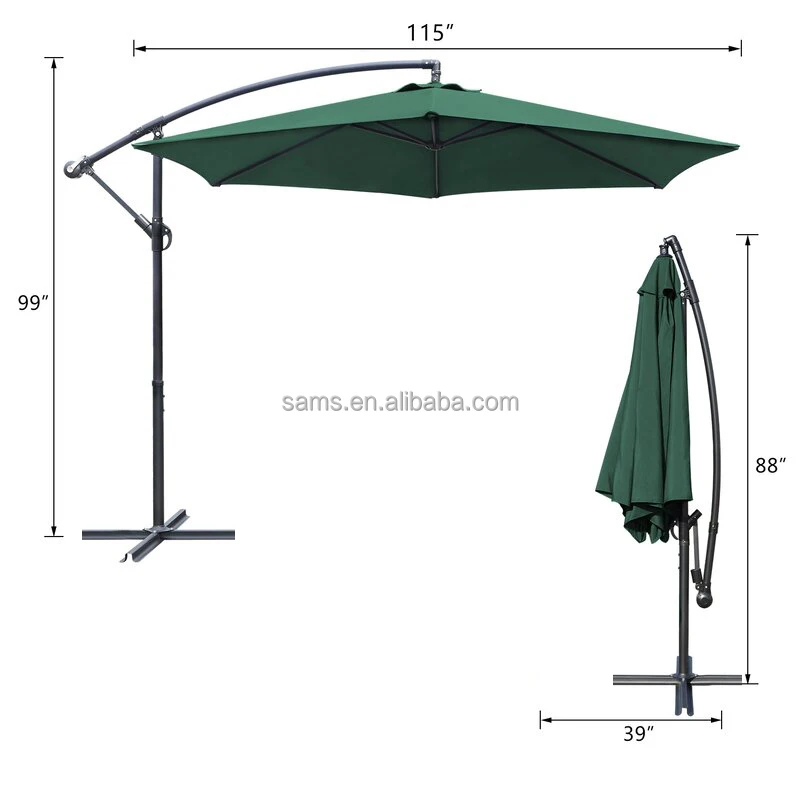 Easily Use Sunshade Patio Garden Umbrella Outdoor Banana Garden Umbrella