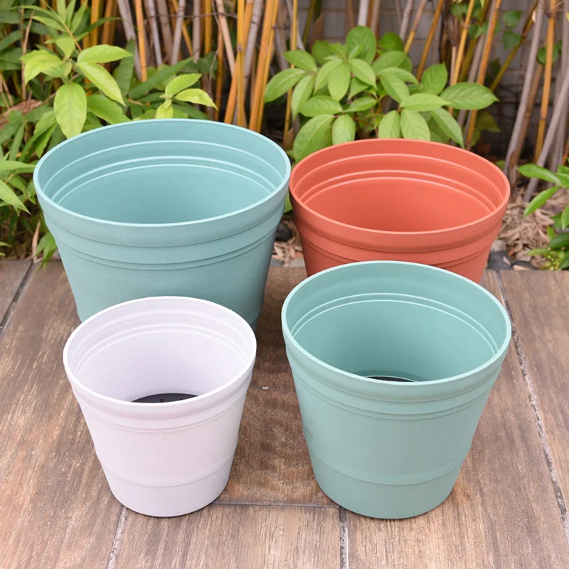 Cheap Flower Pots Round Root Controlled Potted Planting Seedling Thickening Flower Plastic Gallon Pot Bottom Plate