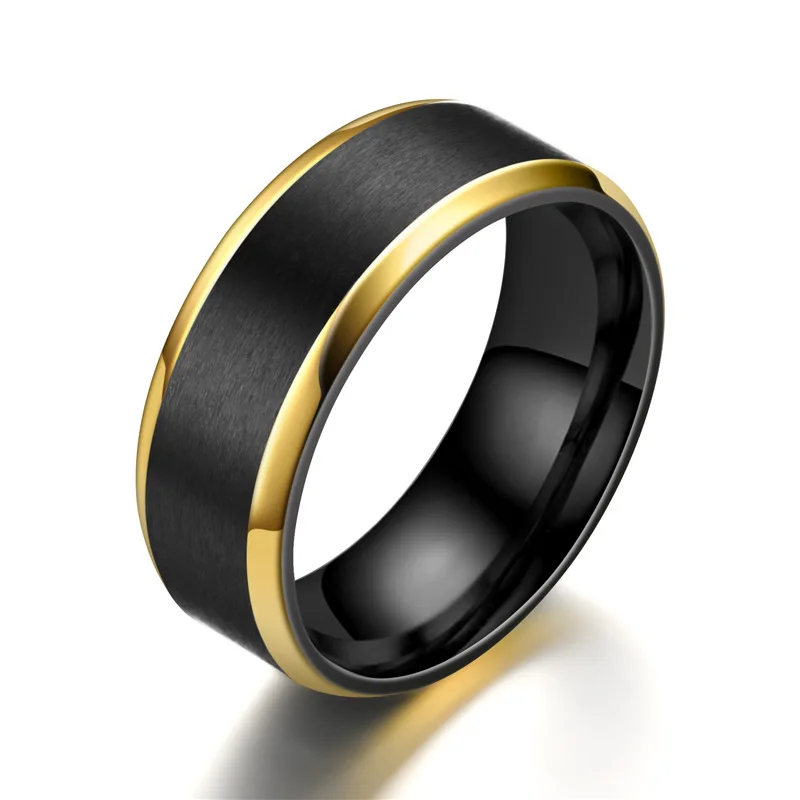 
Wholesale 2021 Fashion Black Tungsten Titanium Steel Ring Simple Luxury Light Finger Ring For Man 