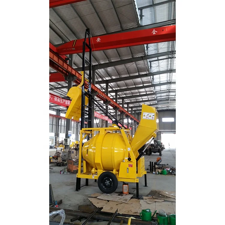LONTA JZC350DHL 4 мешка цементный подъемный самозагружающийся дизельный двигатель водяной насос бетонная бетономешалка бетоньерка 350 л