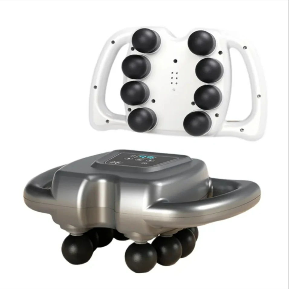 Wholesale 8 head Fascial Gun LCD Display Electric Massage Tool for Whole Body Massager Vibration Massage Gun Professional