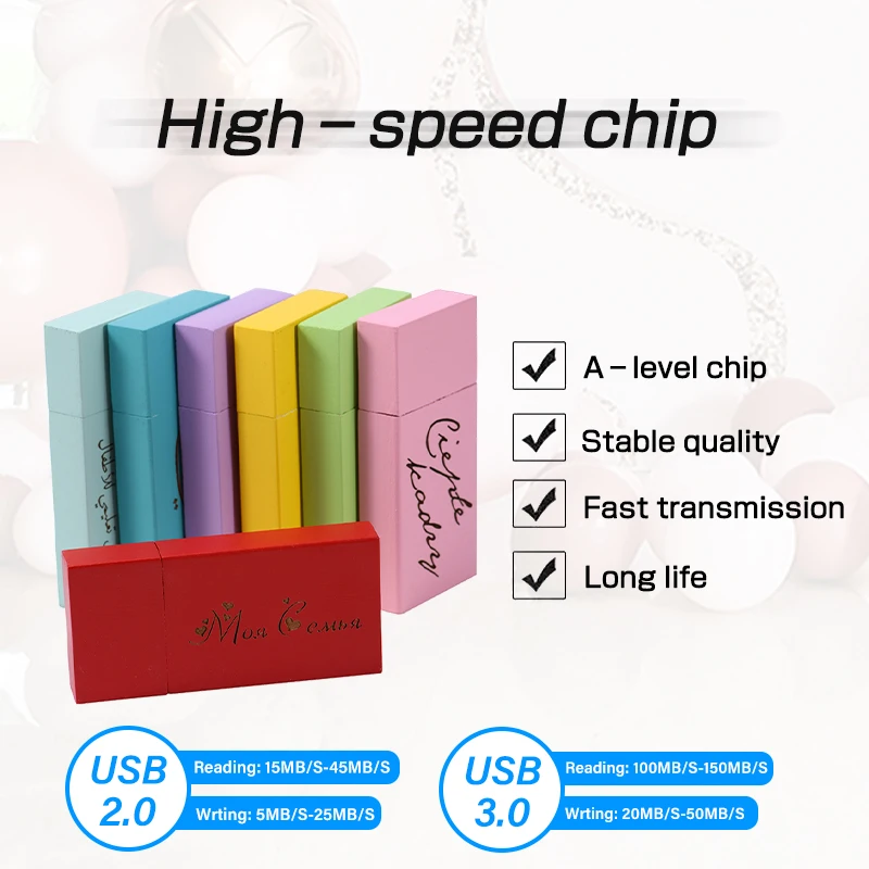 Free Logo 16GB USB 2.0 3.0 Flash Drives 32GB Thumb pen Drive Memory Stick 4GB 8GB Pendrive 64GB wooden USB u disk
