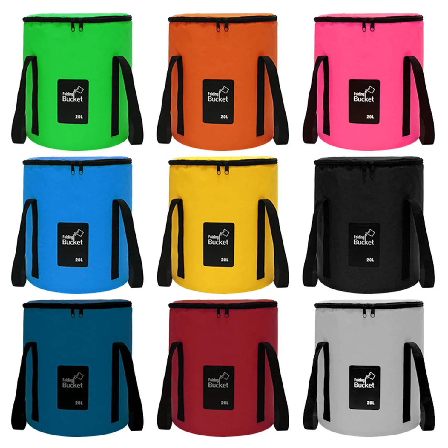 20L Portable Folding Water Container Outdoor Travelling Camping Hiking Fishing Gardening Fishing Luxury Round Ice Bucket