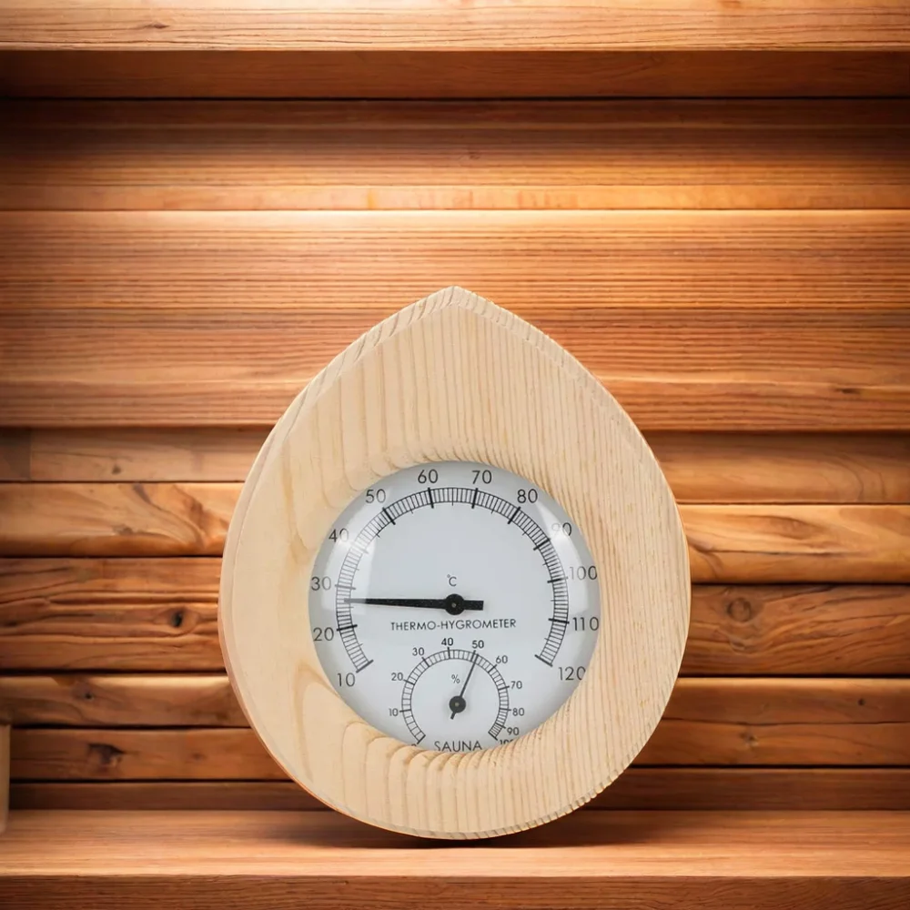 sauna thermometer  Sauna Wooden Thermometer and Hygrometer with Transom Windows Essential Sauna Accessories